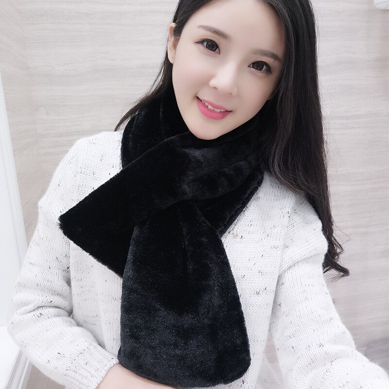 Scarf écharpe fausse fourrure pour femmes | Écharpe d'hiver chaude et douce, écharpe à anneau pelucheux, châles, enveloppes, écharpe à épaules, , au détail,: black