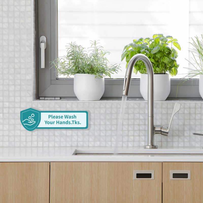 1pcs Acrylic Prevention Signs Welcome Sign Shop Warning Sign Shop Disinfected Sign For Restaurants School Office Building