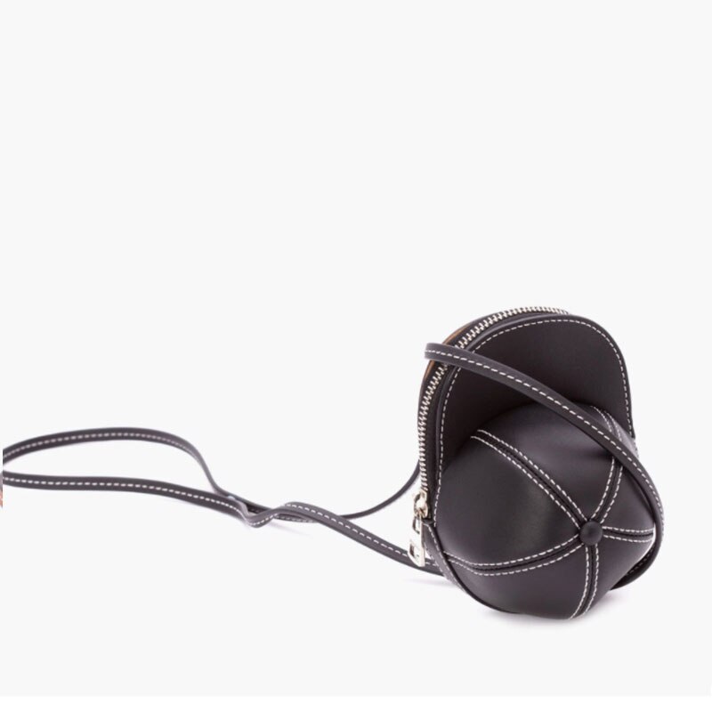 Jw Anderson Cap Tassen Pu Lederen Crossbody Tas Voor Vrouwen Eenvoudige Mode Schoudertas Dame Luxe Handtassen: black