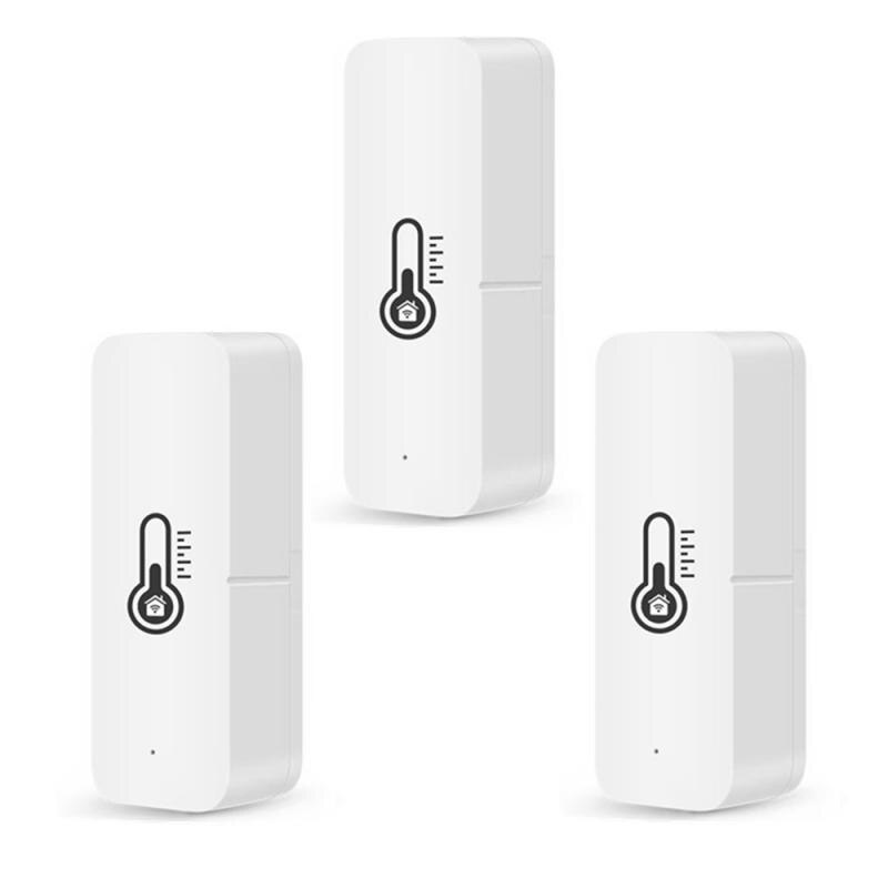 Wifi Tuya Smart Temperature And Humidity Sensor With Buzzer Alarm Home Indoor Thermometer Voice Control For Alexa Google Home: 3Pcs