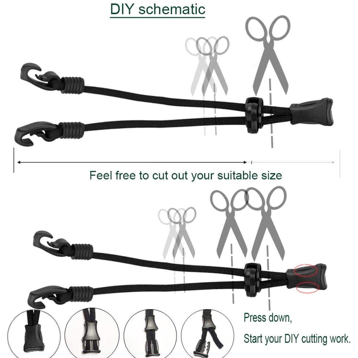 Mask Extender, Face Mask Holder, Anti-Slip Mask Buckle Strap，Mask Ear Rope Extenders Adjustment Buckle