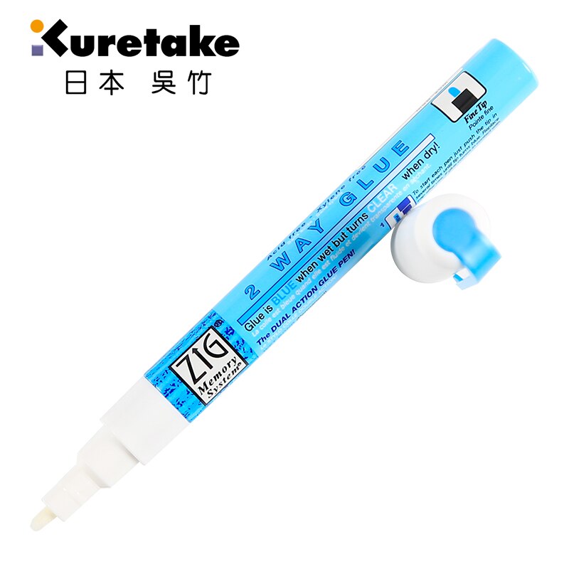 1pc Zig Kuretake système de mémoire 2 voies colle stylo japon 1mm 2mm 4mm 15mm bricolage pour carte de voeux enveloppes affiche collage Permanent: MSB-20M