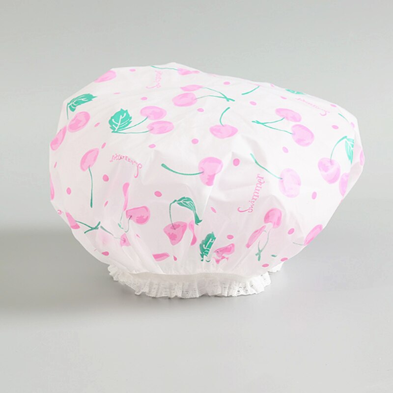 Waterproof Shower Cap Elastic Thicken Bathing Cap Bathing Hat For Women Spa Bathing Hair Salon Bathroom Shower Cap