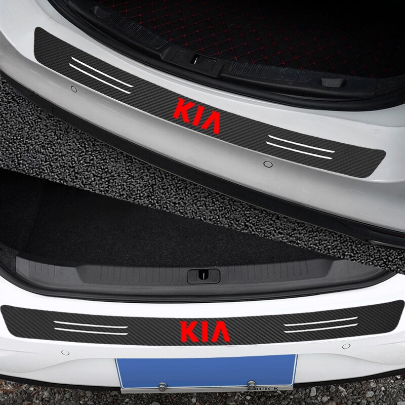 1 stk auto styling bagkofanger beskyttelse kulfiber mærkat til kia rio ceed sportage cerato soul sorento  k2 k5 tilbehør