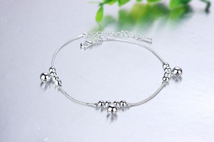 Simple silver Variety of choices Anklet For Women S925 Ankle Bracelet Adjustable Length: I