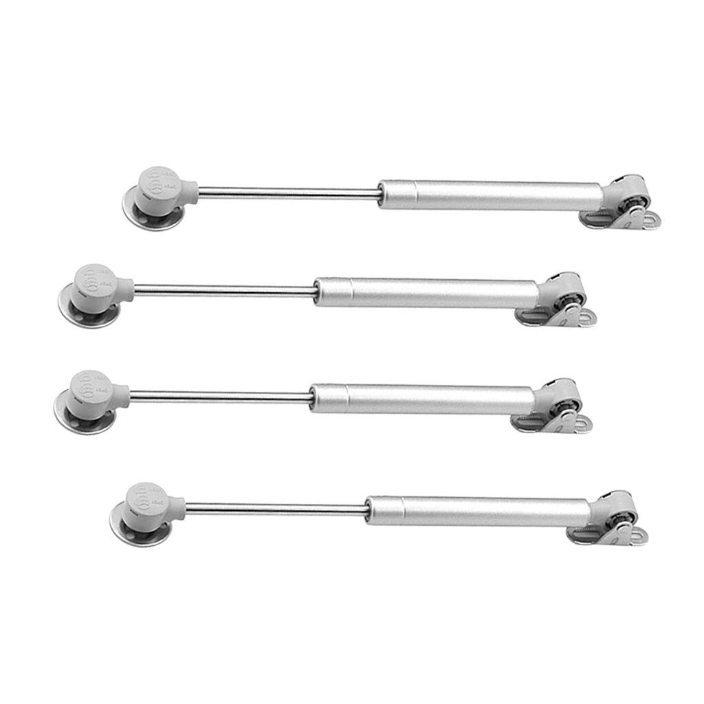 4Pcs Lift Up Lid Support Door Stay Piston Hinge Kitchen Cupboard Silver