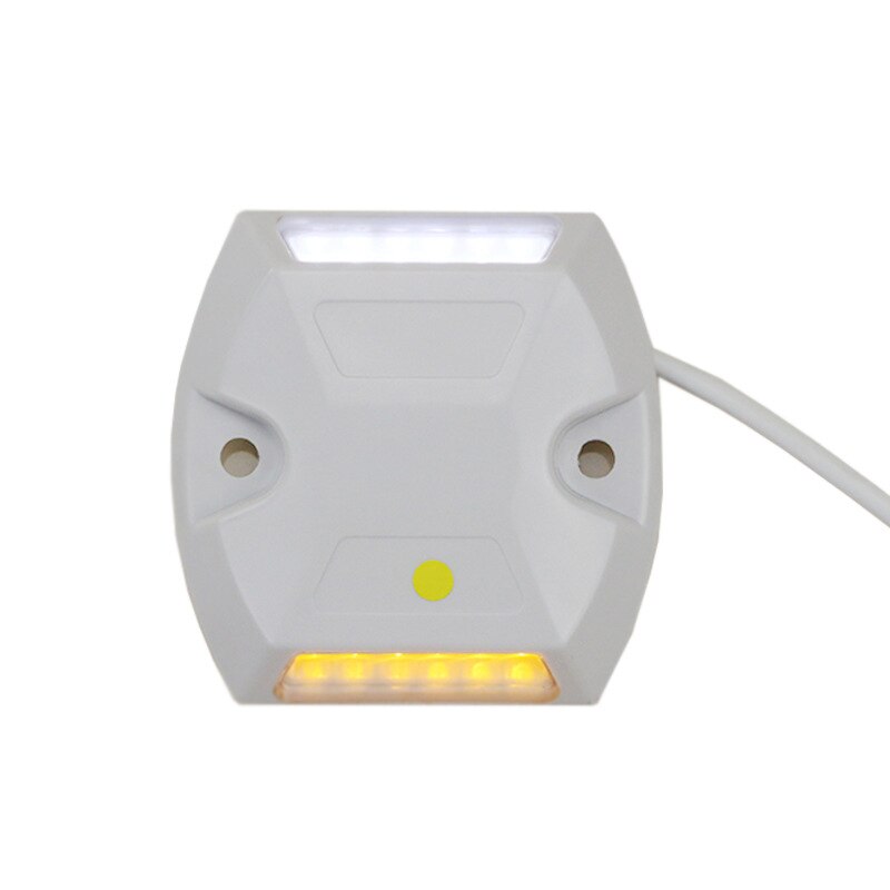 Ip67 vandtæt ført vejknop lys gul og hvid flash eller konstant type  dc12v-24v reflekterende jordlys advarselslys