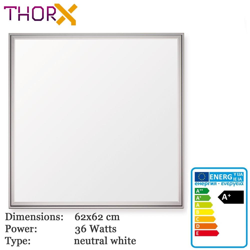 ThorX 62x62 cm Ultraslim LED Panel - 36 W, 3000 Lm with led driver 100-240V, cool/warm/neutral Japan Korea fast: Neutral 62x62 / 36W Dimmable