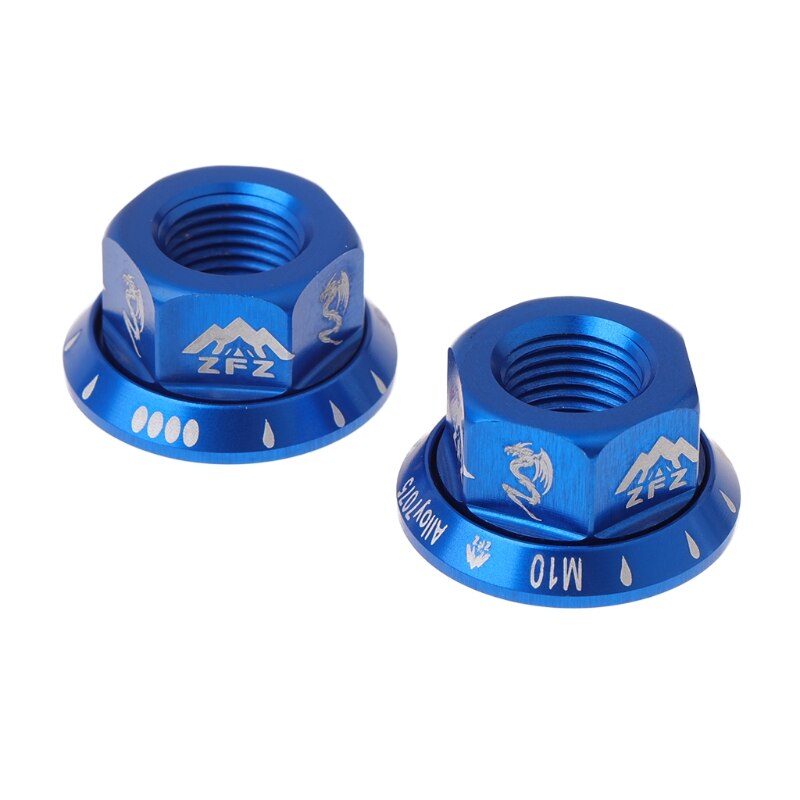 2 Stks/zak Fiets Hub Moer M10 Fixed Gear Mtb Racefiets Schroef Bolt Aluminium: Blauw