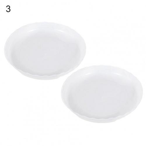 Plateau de Pot Portable, collecteur de Drainage excessif, en plastique, résistant à l'usure, Anti-déformation, pour la maison, 2 pièces, 4 couleurs: White 3