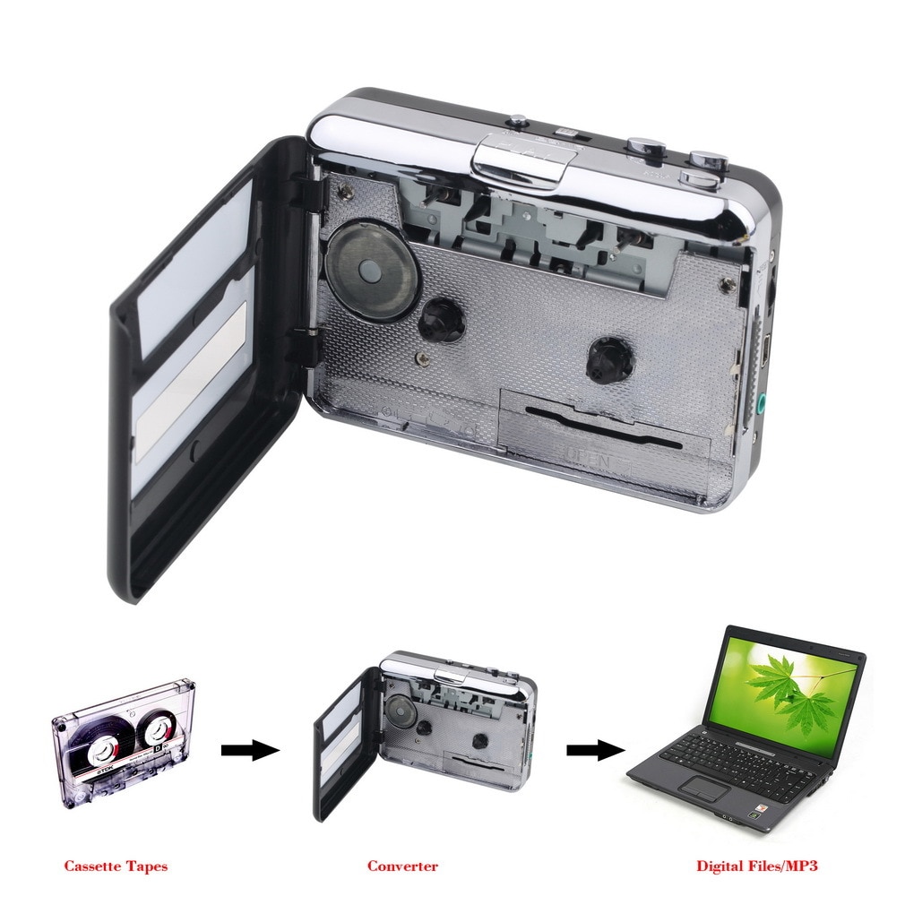 Cassette Platenspeler Portable Usb Cassette Player Capture Cassette Recorder Converter Digitale Audio Muziekspeler
