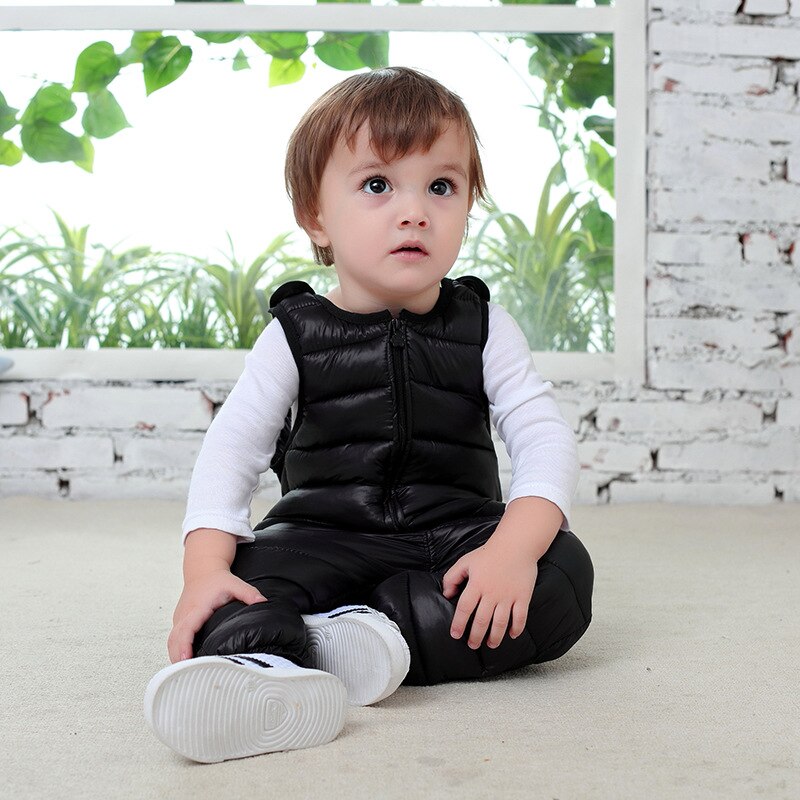 CITRUS Children Braces Pants Down Trousers Baby Boy Girl Cotton Thickening Winter Warm Down Trousers Braces Pants