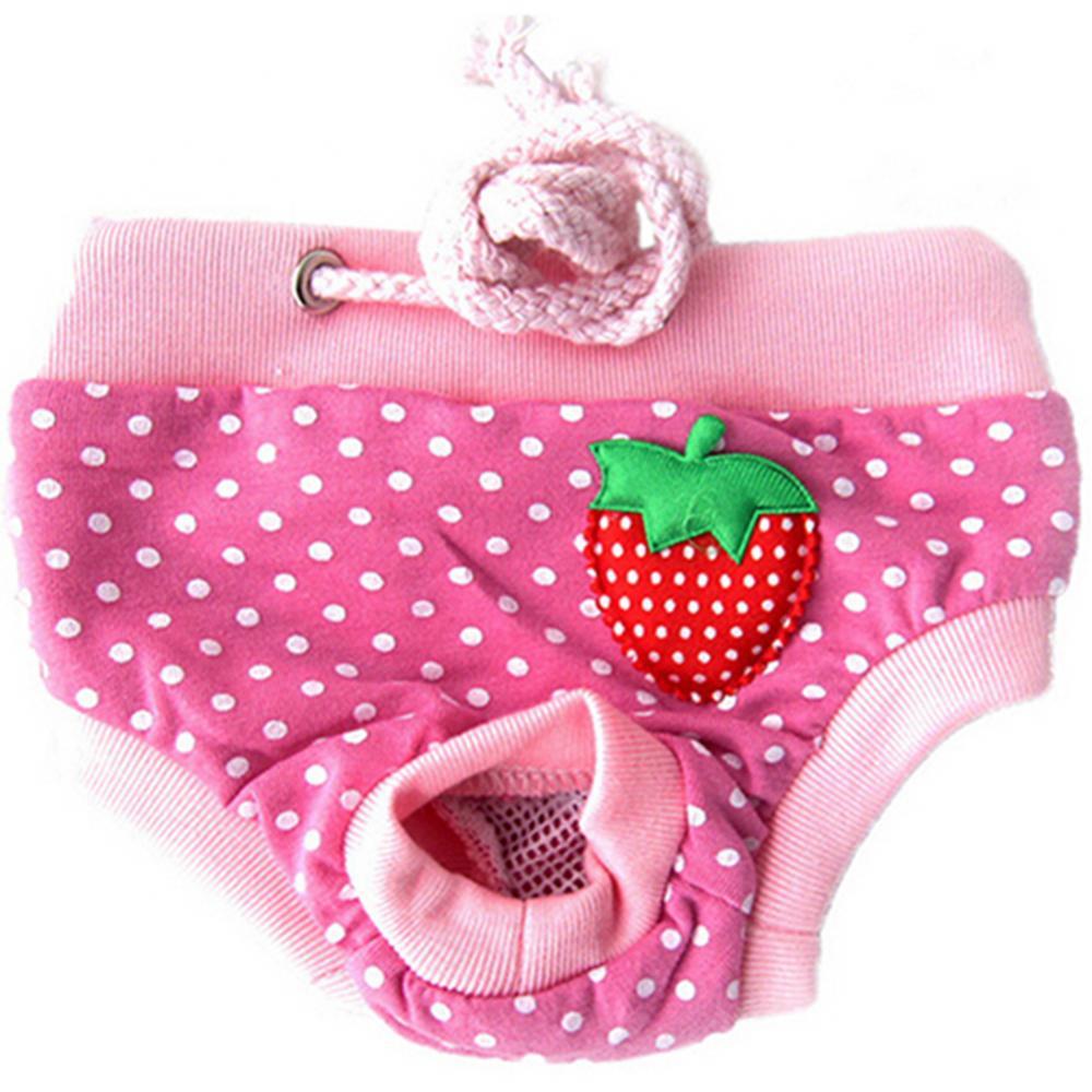 Hond Shorts Sanitair Fysiologische Broek Leuke Fruit Print Luier Hond Luier Broek Sanitair Korte Panty Nappy M/L/Xl: Roze / L