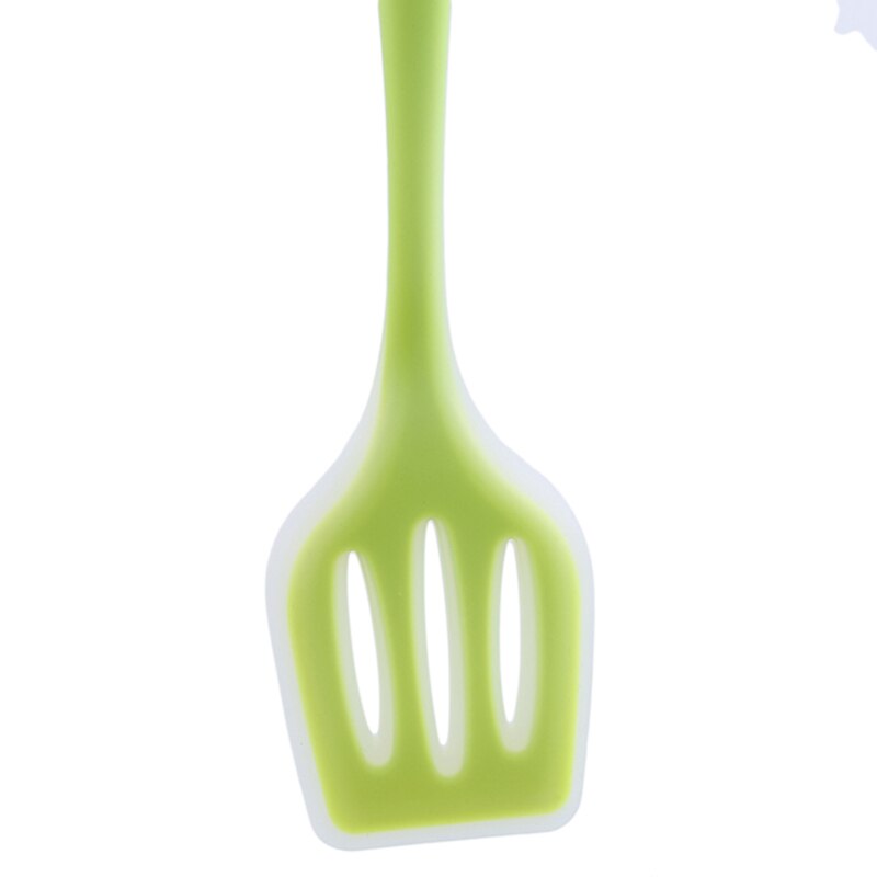 1Pc Doorzichtige Siliconen Schop Thuis Kitchen Tools Ei Vis Koekenpan Lepel Spatel Kookgerei: green