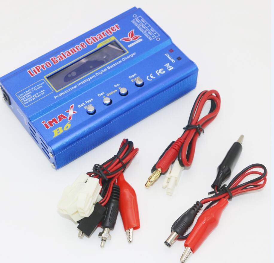 iMAX B6 80W 6A Battery Charger Lipo NiMh Li-ion Ni-Cd Digital RC Balance Charger Discharger + 15v 6A Power Adapter+Charge Cable: only B6 small Tamiya