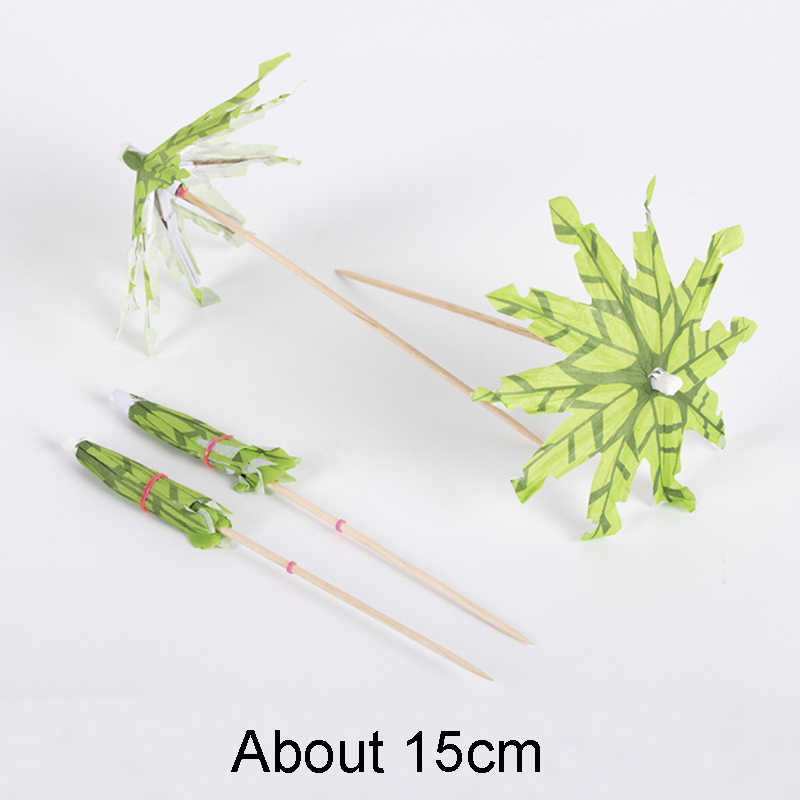 50PCS Cocktail Umbrella Sticks Decorative Toothpicks Fruit Cupcake Dessert Buffet Cocktail Parasols Drinks Picks Party Tableware: 50 PCS Coconut tree