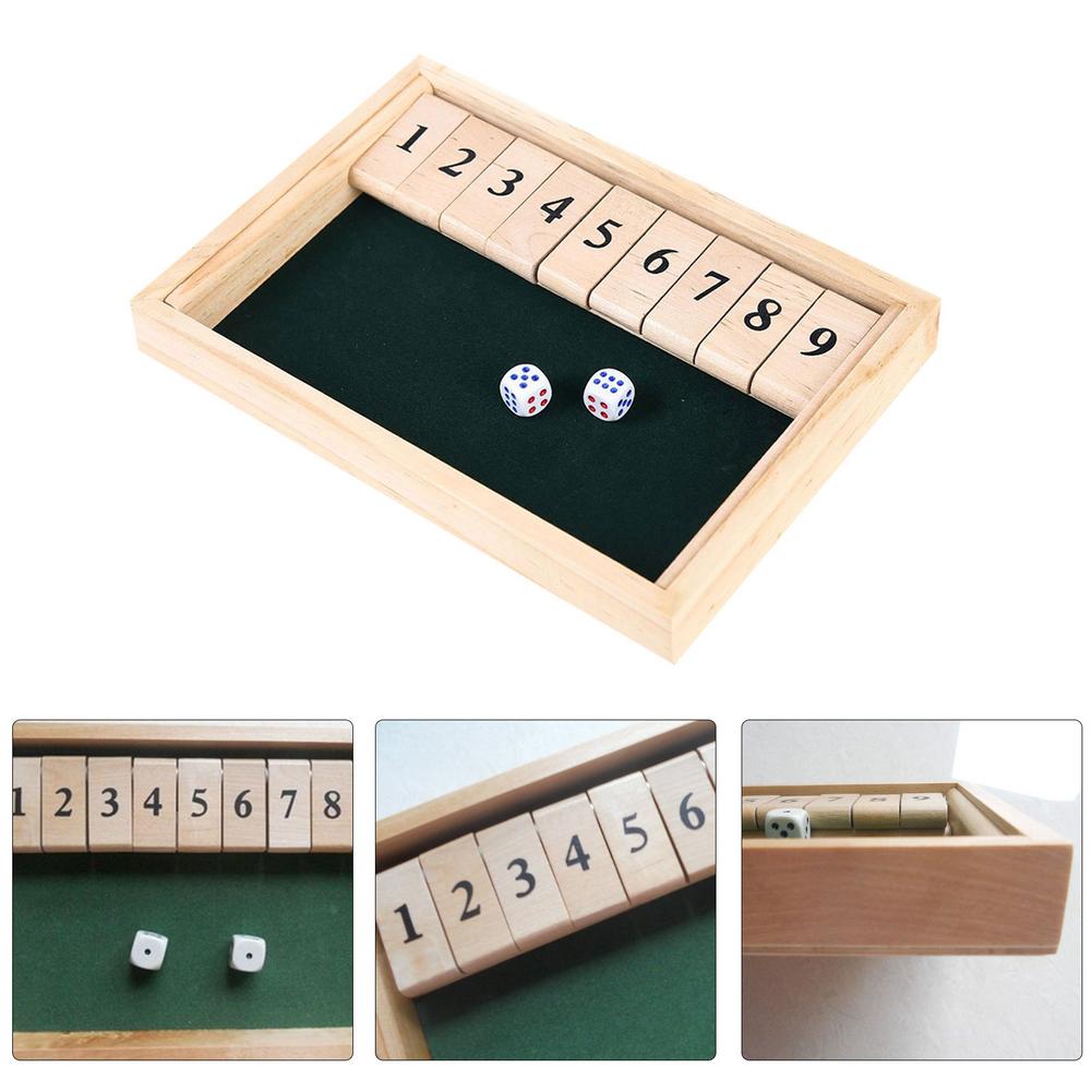 Classic Deluxe 9 numeri in legno chiudi la scatola dadi gioco da tavolo per bambini adulti Party Friends Club giochi da tavolo divertenti