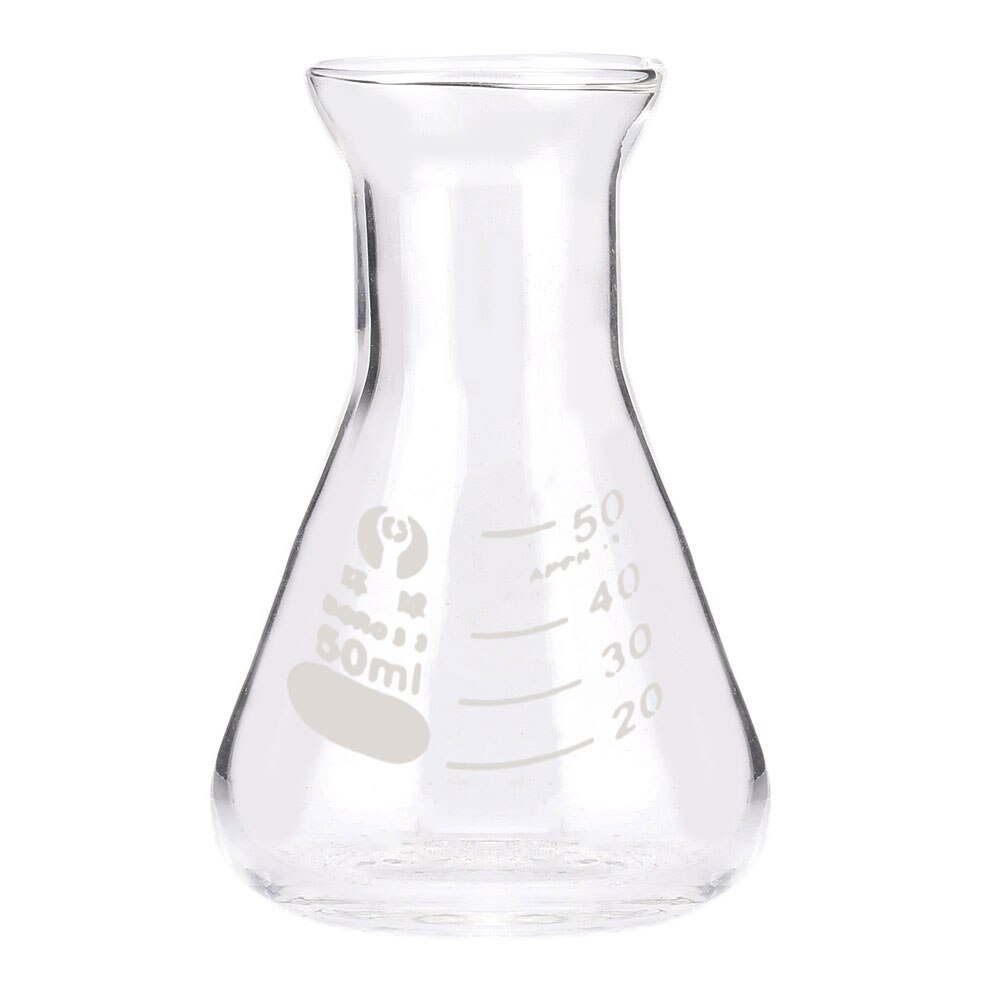 1PC 50ml to 2000ml Erlenmeyer Borosilicate Glass Flask Wide Neck Conical Triangular Flask for Lab Chemical Equipment