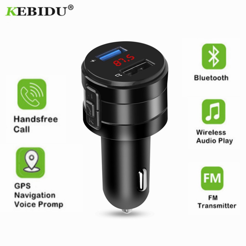 Bluetooth 4.2 Fm-zender 2.1A Dual Usb-poorten Modulator Car Charger Handsfree MP3 Speler Sigarettenaansteker Adapter