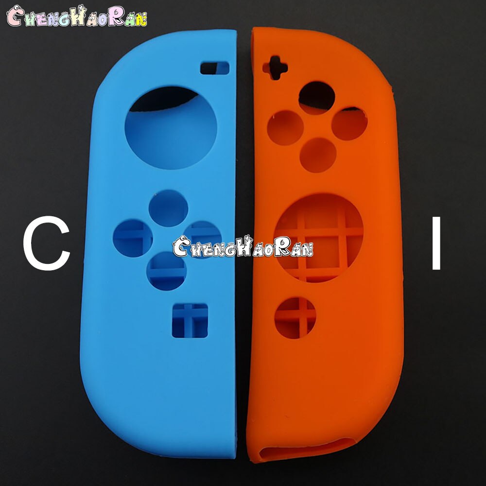 1pair Silicone Rubber Skin Case Cover For Nintendo Switch Joy-Con left right Controller NX NS Joycon Anti-slip Soft Case: CI