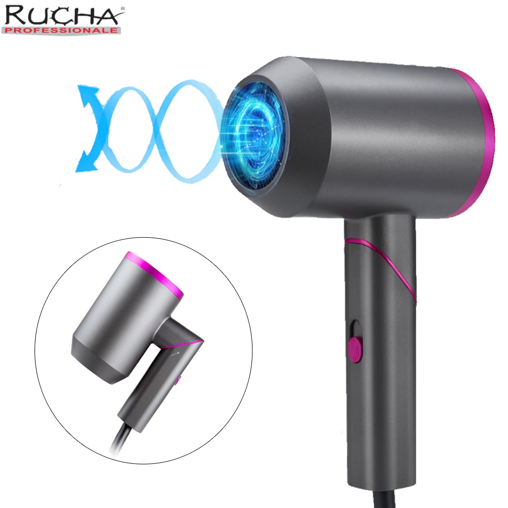 Hair Dryer 2000W Portable Handle Seamless Folding Household Hair Dryer Strong Wind Air Cold Air Diffuser Fast Dry