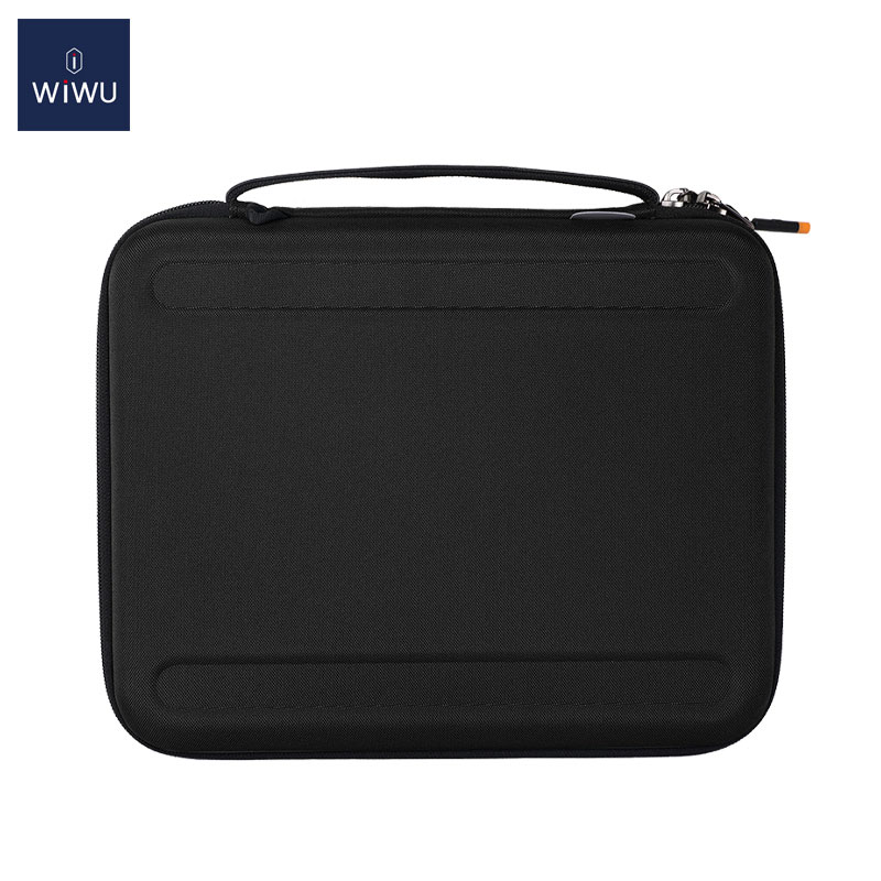WiWU Laptoptas voor MacBook Air 13 Case Pro 13 2025, waterdichte tablethardshell voor iPad Pro 12,9 Air 10,9 11 inch notebooktas: 8-inch / Black