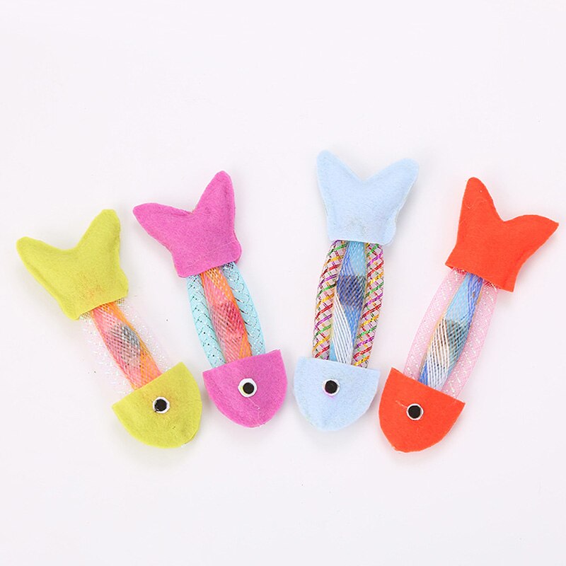 5 pièces tuyau ressort toile poisson chat jouet chat rebondissant jouet chaton jouets jouets pour animaux de compagnie produits