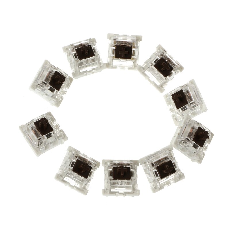 10Pcs 3 Pin Mechanical Keyboard Switch Blue Red Brown Black Replacement For Gateron Cherry MX: Brown