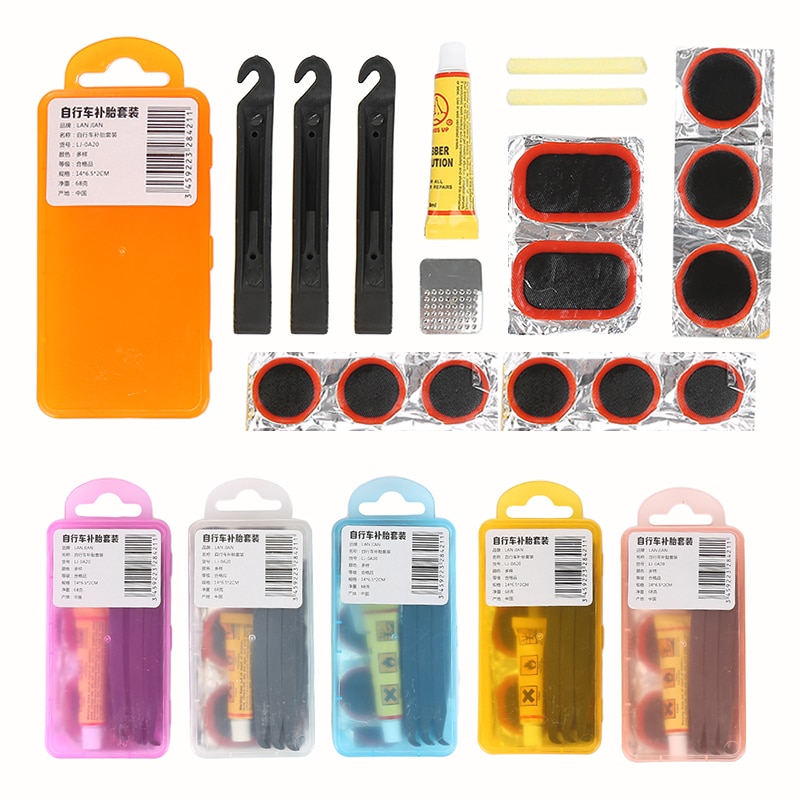 Märke cykel cykel däck reparationssats verktygssats lapp gummi innerslang lappning däck fyllmedel limfri kall lapp tätningsmedel fix