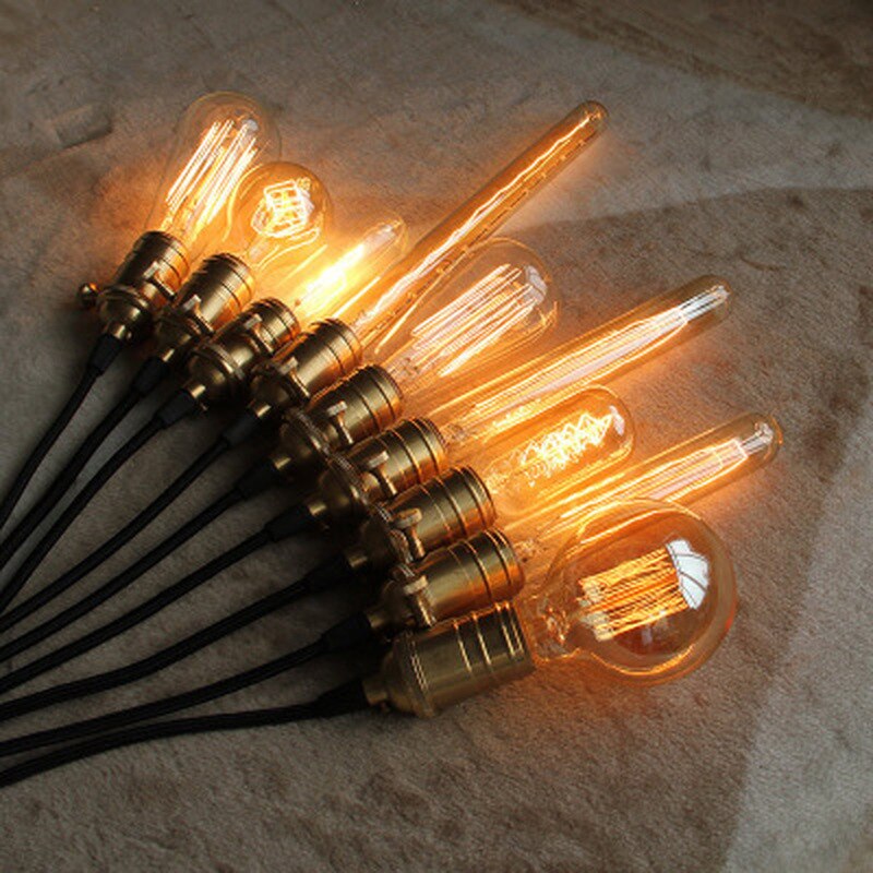 Modern minimalistisk edisone 27 220v volfram glödlampa retro varm ljus konst dekoration glödlampa klassisk belysning glödlampa