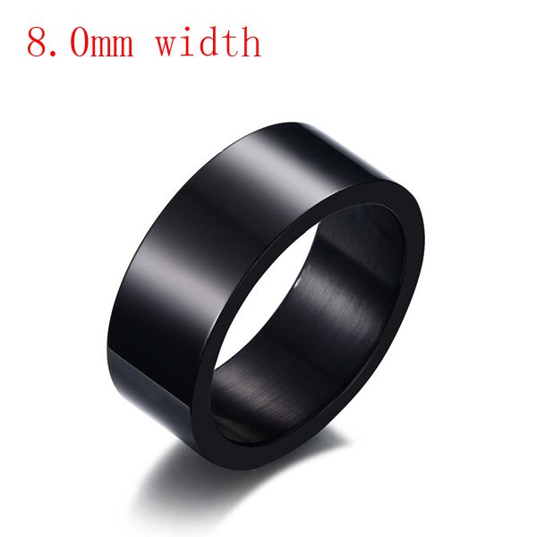 Vnox Black Stainless Steel Ring for His and Her Best Friend Promise Jewelry: 11 / 1 piece for men