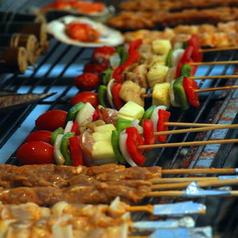 100 stk 50cm*5mm bambusspyd engangs grillspyd i naturligt træ træpind grilltilbehør bar fest restaurant redskaber