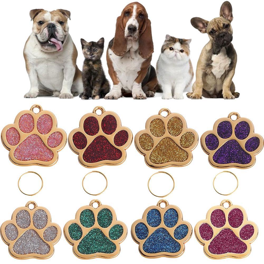 Étiquette d'identification pour animaux de compagnie, 10 pièces, collier en forme de griffe, pendentif, porte-clés, sac, décor, étiquette nom de patte, pendentif, accessoires pour animaux de compagnie, Anti-perte