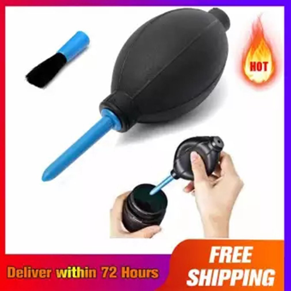 Universele Dust Blower Cleaner Lederen Air Blower Pomp Dust Cleaner Telescoop Lens Toetsenborden Mobiel Cleaning Tool + Borstel