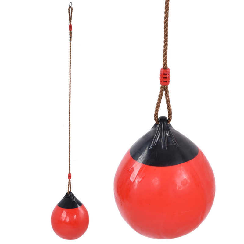 Siège de balançoire gonflable 29cm/11,4 pouces, petit ballon rouge avec chaîne à corde suspendue pour jardin intérieur et extérieur, jouets de Sport de plage