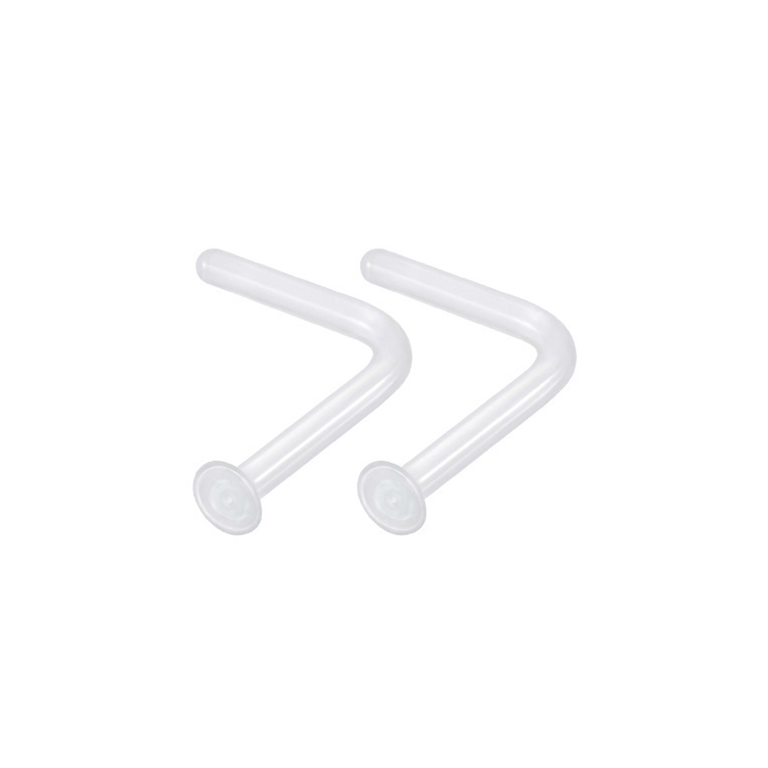 Transparenter Glas-Nasenring, Persönlichkeit, L-förmig, S-förmig, gebogener stechen, unsichtbarer Nasenring, antiallergischer Körperpiercing-Schmuck