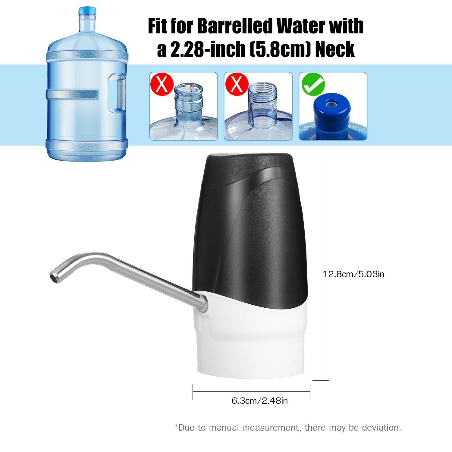Electric Drinking Water Pump Portable USB Rechargeable Automatic Water Dispenser Intelligent Water-suction Device Home Office