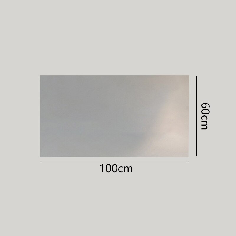 1pc Mirror Wall Sticker Bathroom Mirror Effect Wallpaper Rectangle Self Adhesive Room Decor Stick On Art Mirror Stickers: 60X100CM