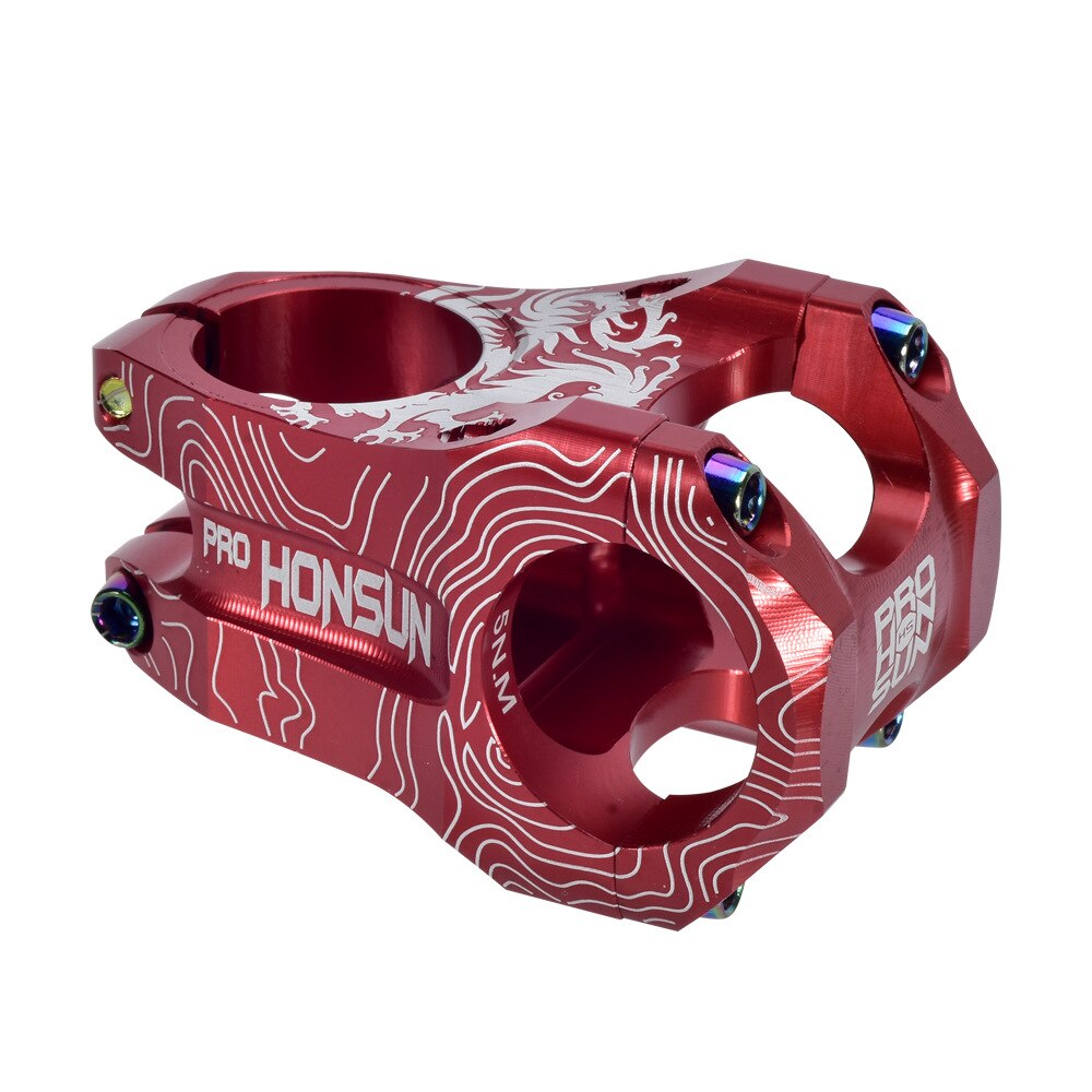 Farverig xc am mtb cykelstyr frempind cykel kort frempind 0 graders mountainbike styr frempind 31.8*45mm regnbue cykel frempind