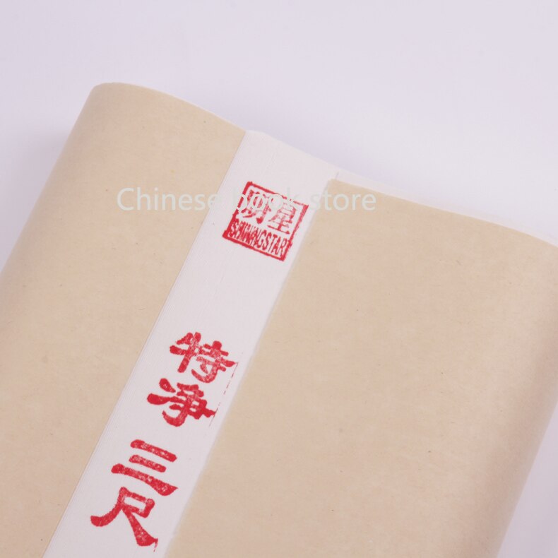 Papier de riz cru chinois blanc pour peinture à l&#39;encre de chine pinceau de calligraphie chinoise papier xuan-100*50 cm, 100 pièces/sac