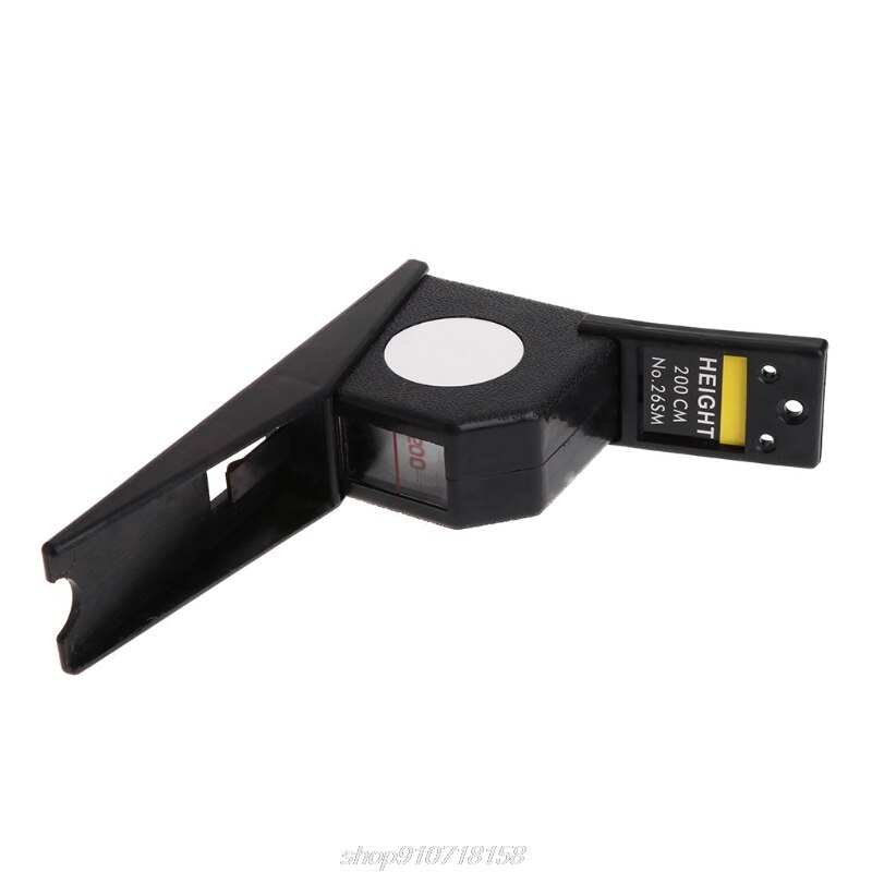 200cm Stadiometer Black Wall Mounted Height Meter Growth Ruler CM Metric M30 21