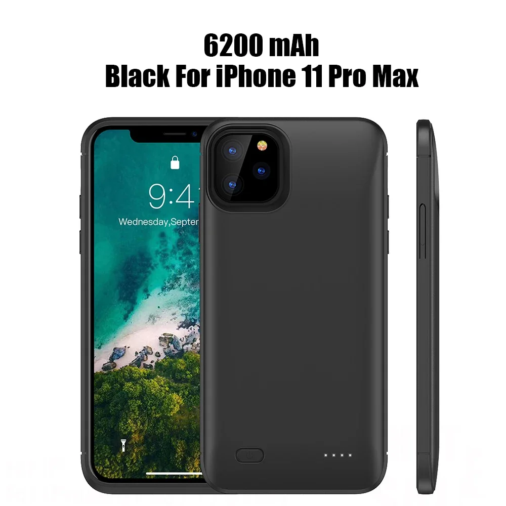 Custodia per caricabatteria per iPhone 6 6S 7 8 Plus SE 2020 custodia di ricarica per iPhone X Xs XR 11 12 Pro Max Power Bank portatile 6200mAh: Cachi