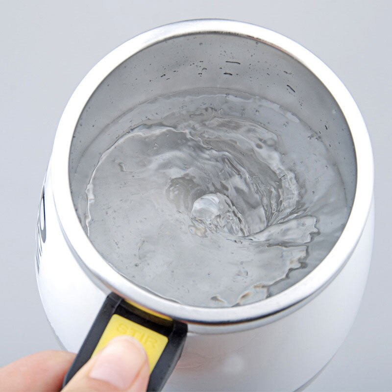 400ml krus automatisk elektrisk lat magnetisk selvrørende krus kaffe melk blandekrus smart rustfritt stål juiceblandingskopp