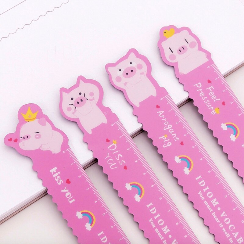 Cute Animals Ruler Scale Drawing Tools Straight Ruler Measuring School Office Supplies Student Kid