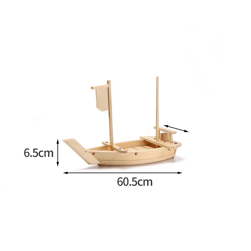 Barco de bambú para Sushi, plato de cocina japonesa y coreana Sashimi, vajilla de madera de bambú, utensilios de cocina ecológicos creativos: 60cmB
