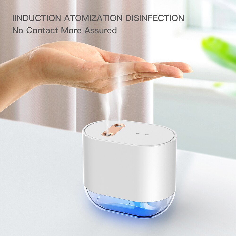 Double Hole Automatic Alcohol Dispenser Touchless Hand Sanitizer Dispenser USB Rechargeable