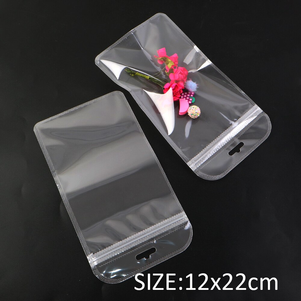50pcs Zip Lock Ziplock Bags Clear Packaging Storage Package Small Jewelry Packing Reclosable Vacuum Storage Bag,50Yc10812: 1099138015