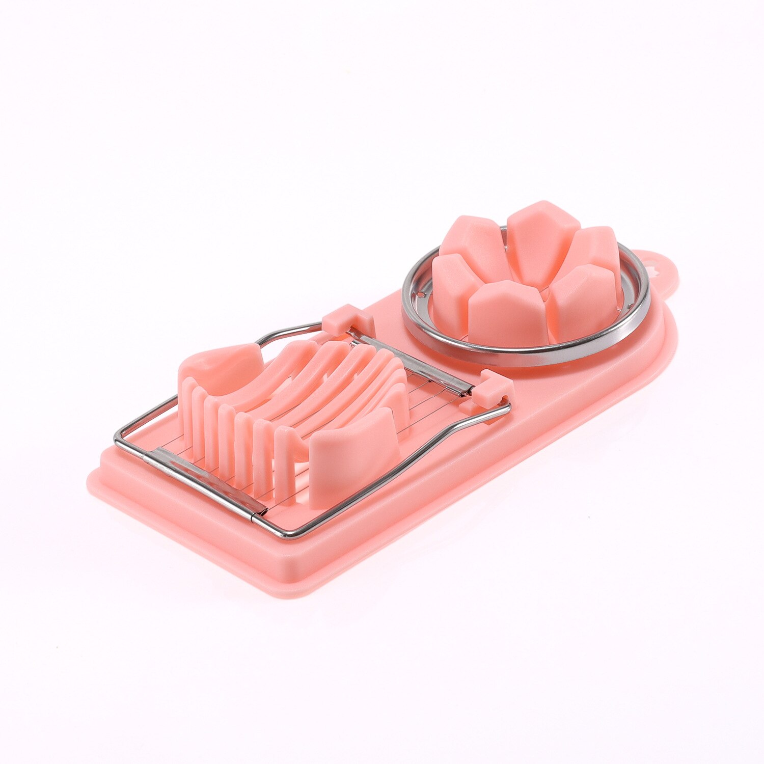 ZOSEIL 2in1 multifunktional rostfrei Stahl Ei Slicer Pro Kochen Eier Cutter Splitter Teiler Küche Spielereien Heimat Zubehör: Rosa