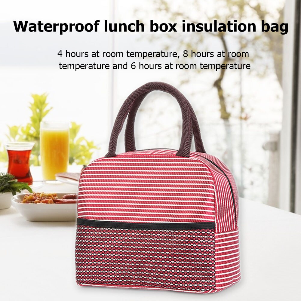 Draagbare geïsoleerde canvas lunchtas, draagbare lunchtas, oxford waterdichte, thermisch geïsoleerde koeltas, handtas en bento-tas.