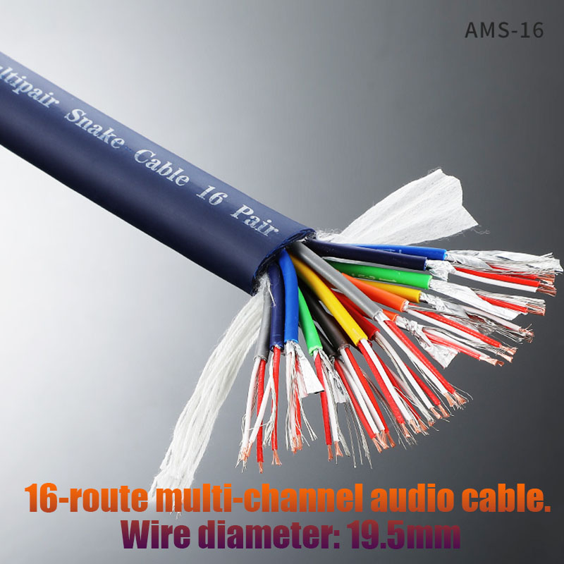 1/2/3/4/5/6-10m XLR Microfoon Kabel 2/4/8/12/16/24 meerkanaals Kabel Audio Luidspreker Podium Signaal Multicore Kabel: GRIJS / < =0.5m